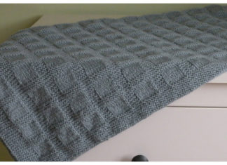 Simple Blocks Baby Blanket Free Knitting Pattern