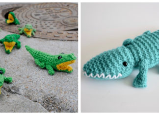 Alligator Crocodile Free Knitting Patterns