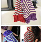 Chevron Scrubby Mitts Free Knitting Pattern