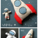 Space Rocket and Astronaut Toy Knitting Pattern