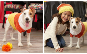 Candy Corn Dog Sweater Free Knitting Patt