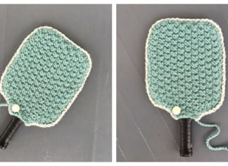 Pickleball Paddle Cover Free Knitting Pattern