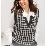 School Run Mosaic Pullover Vest Free Knitting Pattern