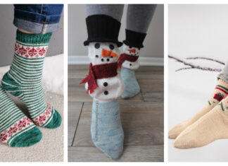 10+ Christmas Socks Knitting Patterns