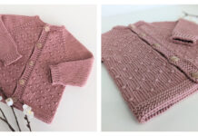 Button Stitch Baby Cardigan Free Knitting Pattern