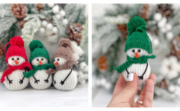 Snowman Christmas Ornament Knitting Pattern