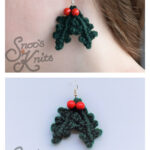 Holly Earrings Free Knitting Pattern