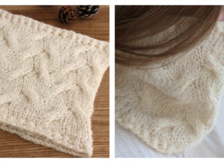 Sastrugi Cabled Cowl Free Knitting Pattern