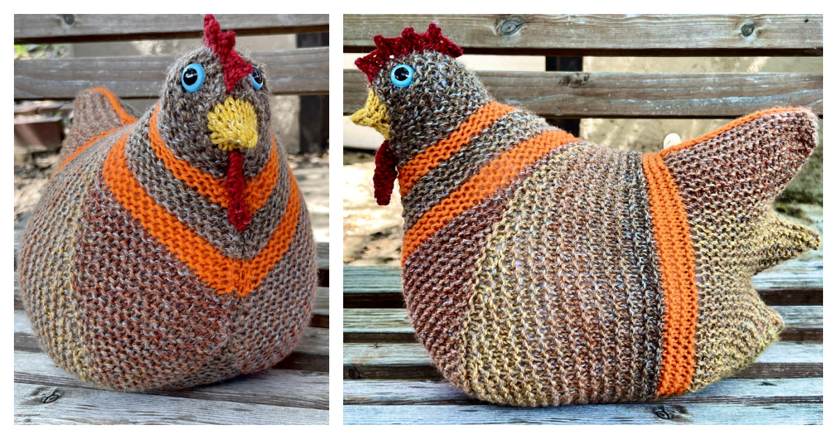 Emotional Support Chicken Knitting Pattern