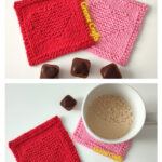 Heart Coaster Knitting Pattern