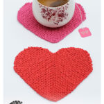 Heart Coasters Free Knitting Pattern