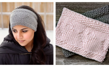 I Heart U Headband Free Knitting Pattern