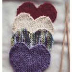 Valentines Heart Shape Coaster Free Knitting Pattern and Video Tutorial