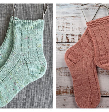 Simple Garter Rib Socks Free Knitting Pattern