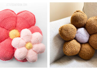 Blossom Flower Pillow Knitting Patterns