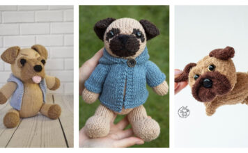 Pug Dog Soft Toy Knitting Patterns