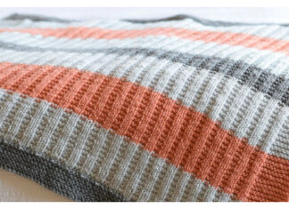 Easy Mae Ribbed Blanket Free Knitting Pattern