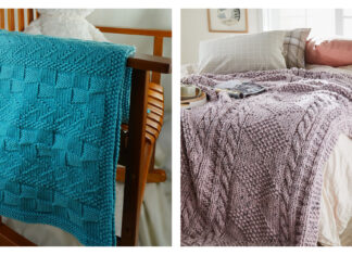 Textured Lap Throw Free Knitting Pattern