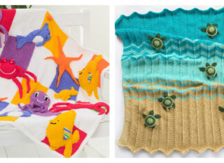 Sea Creatures Throw Blanket Knitting Patterns