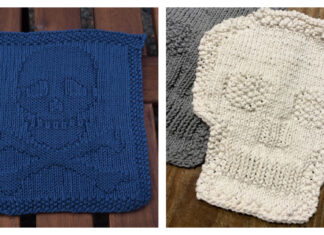 Skull Dishcloth Free Knitting Patterns