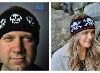 Skulls Headband Knitting Patterns