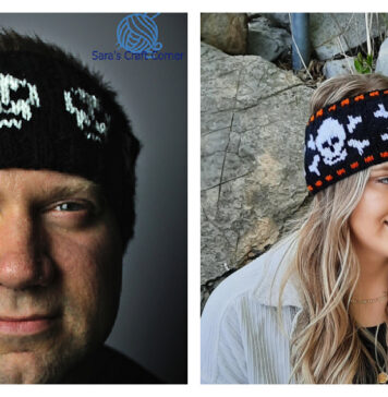 Skulls Headband Knitting Patterns