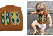 Butterfly Besties Children’s Slipover Free Knitting Pattern