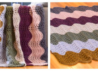 Fall Horizons Throw Blanket Free Knitting Pattern