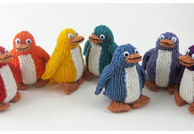 Rainbow Penguins Free Knitting Pattern