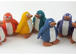 Rainbow Penguins Free Knitting Pattern