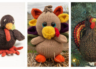 Thanksgiving Turkey Amigurumi Toy Knitting Patterns