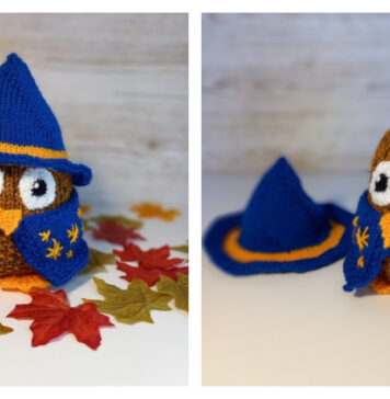 Wizard Owl Free Knitting Pattern