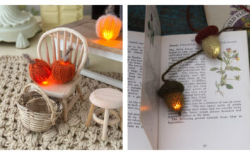 Acorn and Pumpkin Lantern Free Knitting Pattern