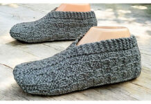 Plaid Slippers Free Knitting Pattern