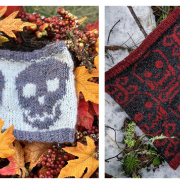 Spooky Skull Cowl Knitting Patterns