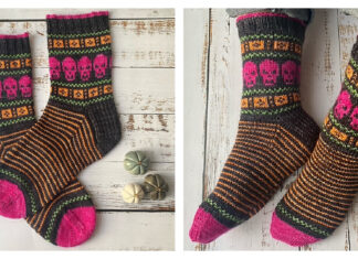 Trick or Feet Socks Free Knitting Pattern