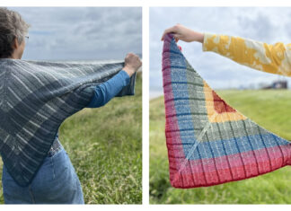 Two Sizes Indigone Shawl Free Knitting Pattern