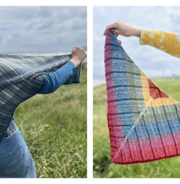 Two Sizes Indigone Shawl Free Knitting Pattern