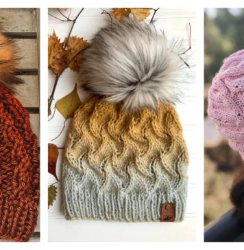 10+ Faux Cable Hat Knitting Patterns