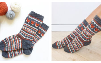 Fox Isle Socks Free Knitting Pattern