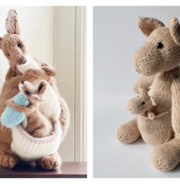 Kangaroo Toy Knitting Patterns