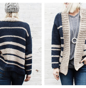 Oxford Boyfriend Cardigan Free Knitting Pattern