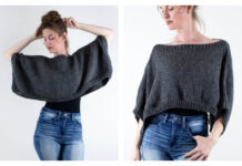 Rectangle Poncho Free Knitting Pattern