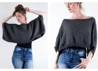 Rectangle Poncho Free Knitting Pattern