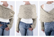 Chunky Sweater Scarf with Sleeves Free Knitting Pattern