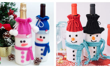 Snowman Bottle Covers Knitting Patterns