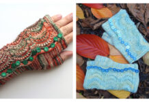 Spatterdash Wristwarmers Free Knitting Pattern