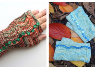 Spatterdash Wristwarmers Free Knitting Pattern