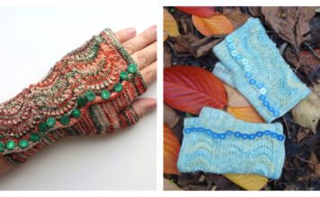 Spatterdash Wristwarmers Free Knitting Pattern