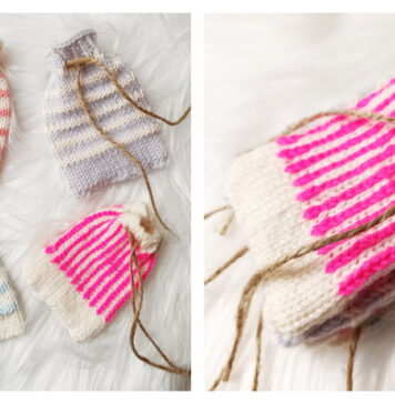 Tiny Pouches Free Knitting Pattern